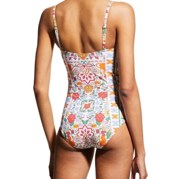 NWT Tory Burch Lipsi Printed One Piece Swimsuit S - Picture 2 of 7
